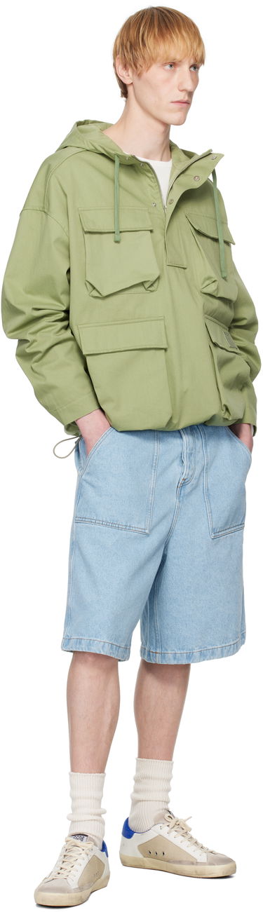 Parka MAISON KITSUNÉ Maison Kitsuné Hooded Popover Jacket Zelené | OM02112WW9026, 3