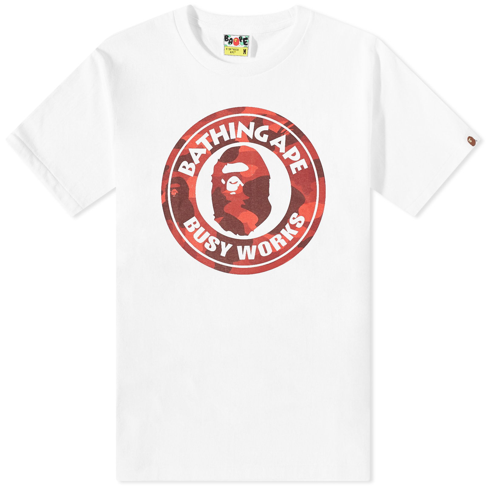 Colour Camo Busy Works T-Shirt White/Red