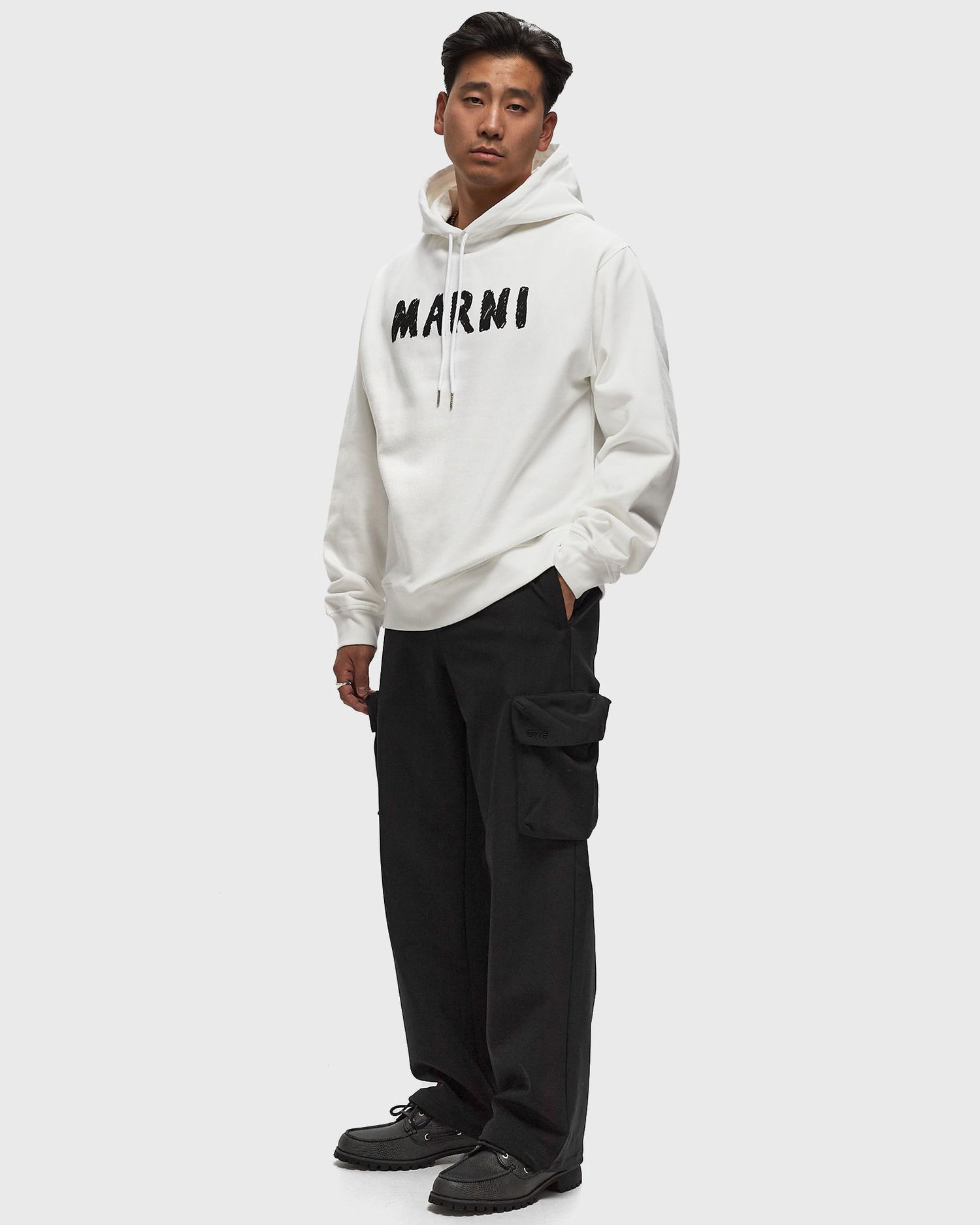 Mikina Marni White Logo Hoodie Biela | FUMU0137P2-LOW02, 1
