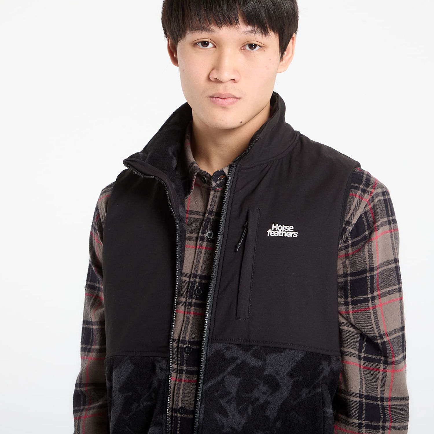 Vesta Horsefeathers Duval Fleece Vest Čierna | TM084A, 1