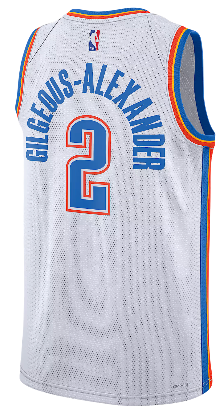 Dres Nike Oklahoma City Thunder Association Edition 2022/23 Swingman Jersey Biela | DN2088-100, 0