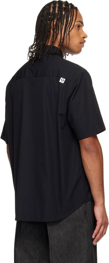 Košeľa AAPE by A Bathing Ape 'AAPENOW' Moonface Logo Short Sleeve Button-Up Shirt Čierna | AAPSRM8518XXNBKX, 2