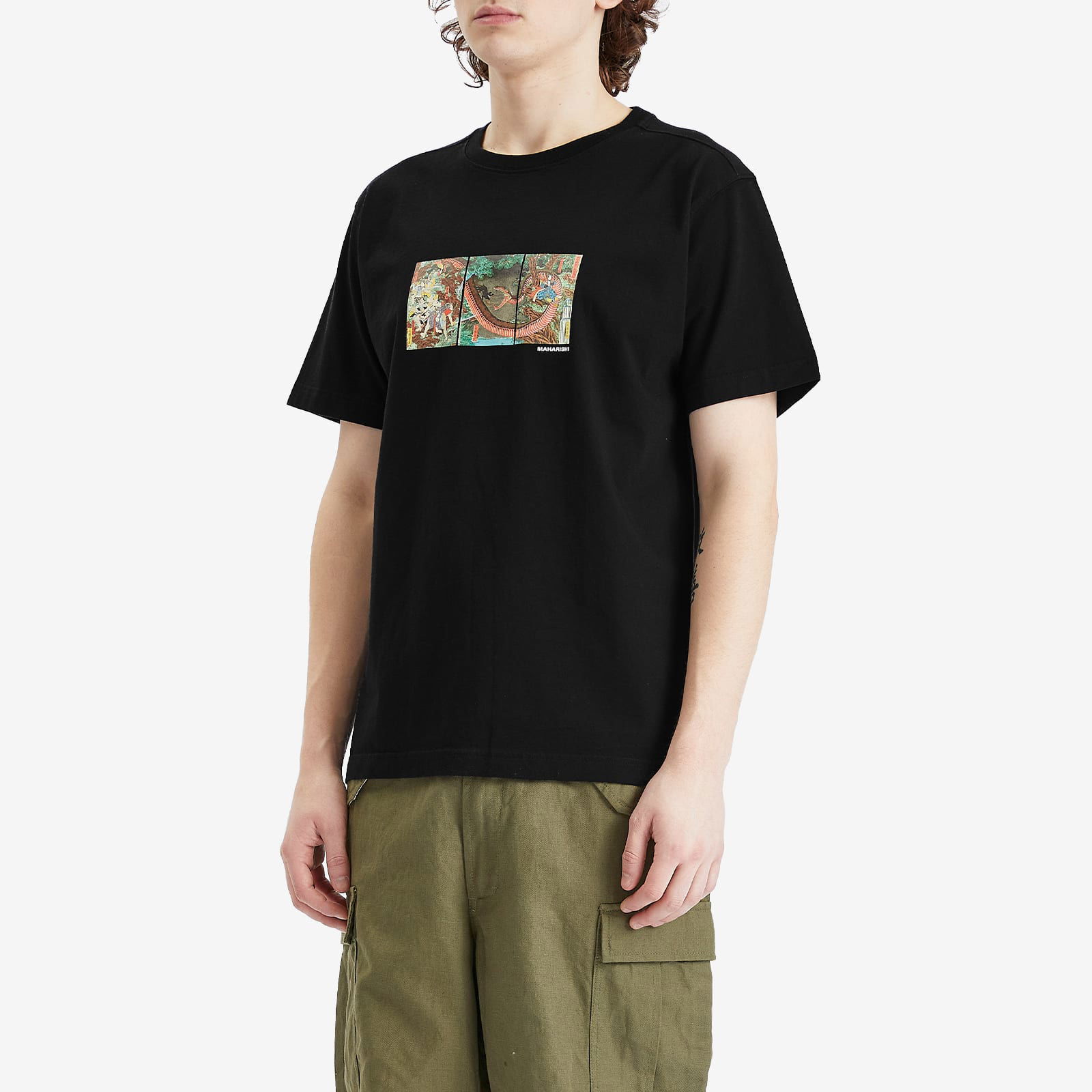 Maharishi Snake Triptych Graphic Tee, Size Large