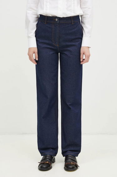 Džínsy MAISON KITSUNÉ Straight High-Waisted Denim Jeans Modrá | NW01113WW0081, 0