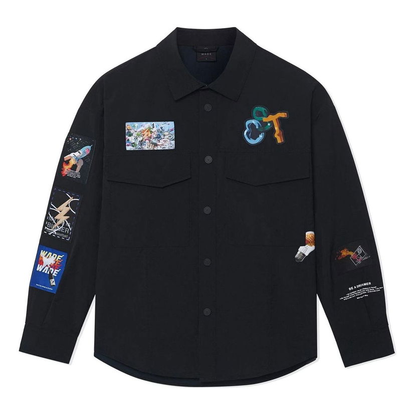 Košeľa Li-Ning Embroidered Logo Jacket by Way Of Wade Čierna | AFDSC39-1