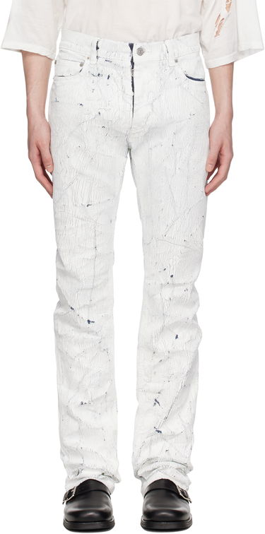 Džínsy Maison Margiela MM6 Maison Margiela 5 Pocket Cracked Jeans Biela | SH2LA0018 M30028, 0