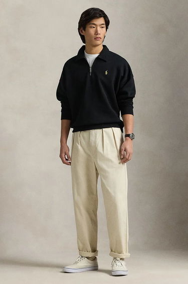 Mikina Polo by Ralph Lauren Black Quarter-Zip Sweatshirt Čierna | 710961601, 2