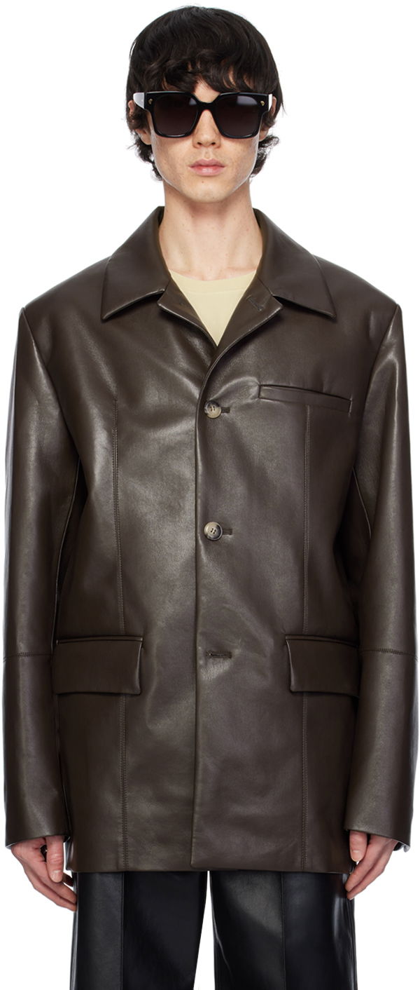 Bunda Nanushka Danick Regenerated Leather Jacket Hnedá | NM24RSOW02478, 0