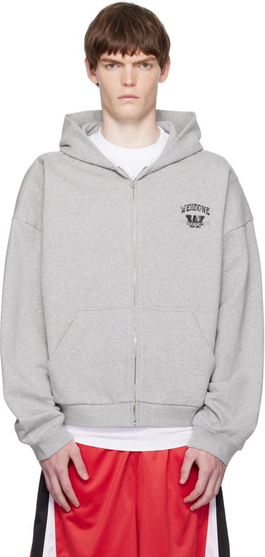 Mikina We11done We11done College Zip-Up Hoodie Šedá | WD-TJ2-25-846-U-MG, 0