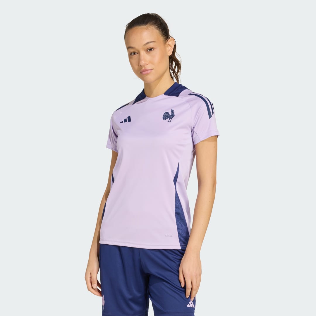 Tričko adidas Performance France Performance Training T-Shirt Fialová | JN0802, 0