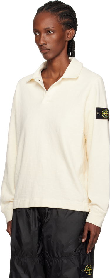 Polo tričko Stone Island Stone Island Brushed Cotton Jersey Polo Biela | K2S15 6100054 S0238, 3