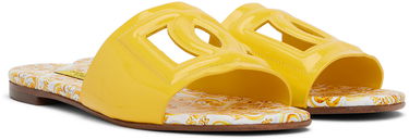 Tenisky a topánky Dolce & Gabbana Majolica Print Patent Leather Sandals Žltá | D11247 A1067, 3