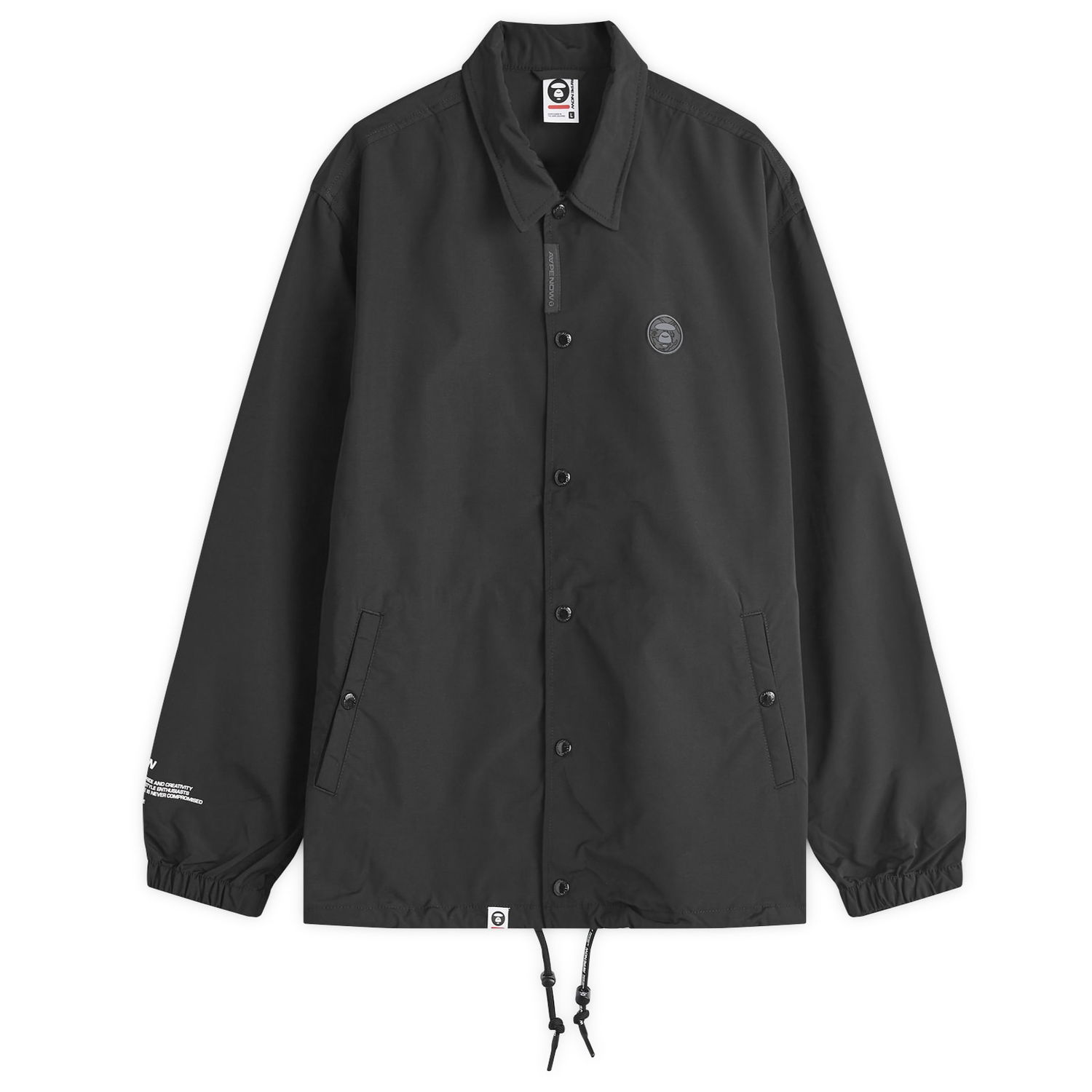 Vetrovka AAPE by A Bathing Ape AAPE Nylon Coach Jacket, Size Small Čierna | AAPLJM7638XXMBKX, 0