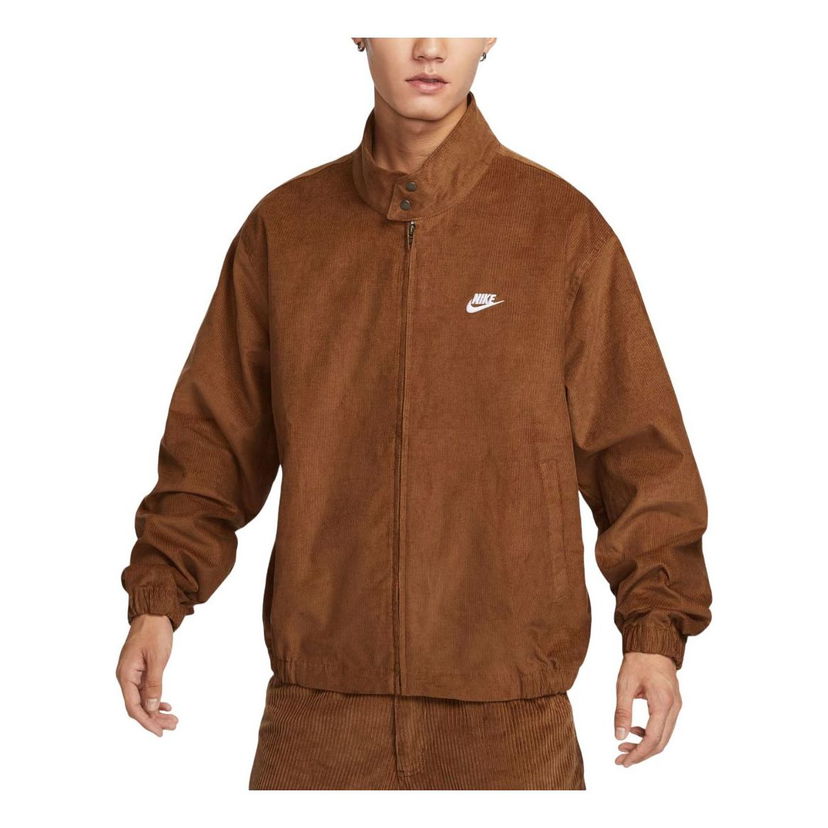 Bomber bunda Nike Club Corduroy Harrington Jacket Hnedá | FZ0632-281