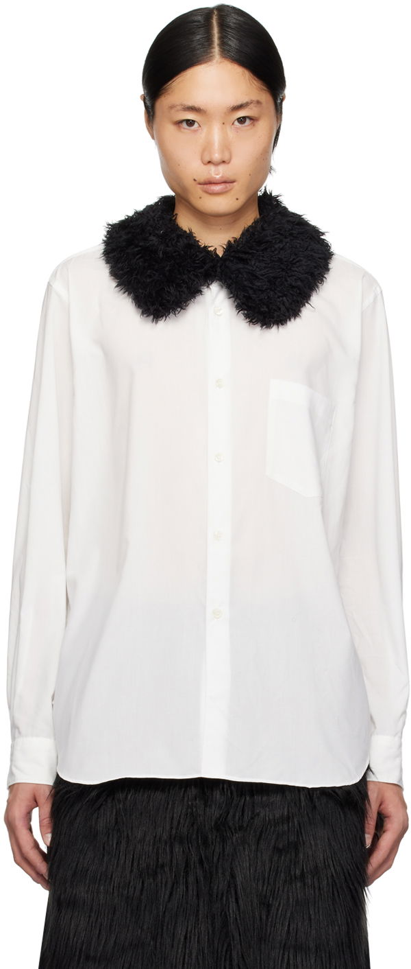 Košeľa Comme des Garçons Faux-Fur Collar Shirt Biela | PL-B017-051-2-1, 0