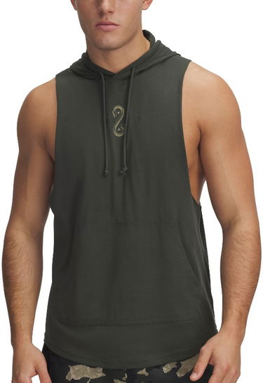 Tielko Under Armour Project Rock Snake Sleeveless Hoodie Zelené | 1389987-310, 0