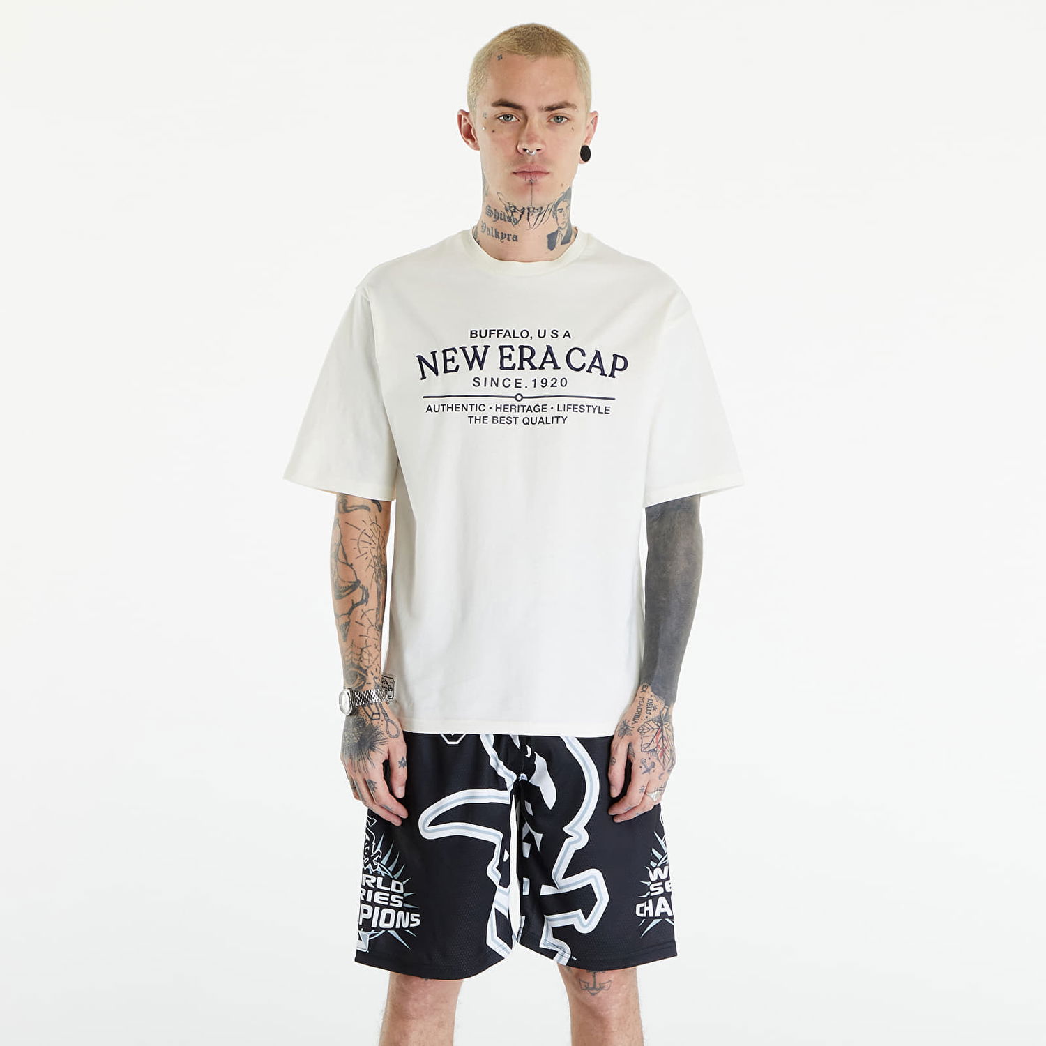Tričko New Era Graphic Oversized T-Shirt Off White Biela | 60502647, 0
