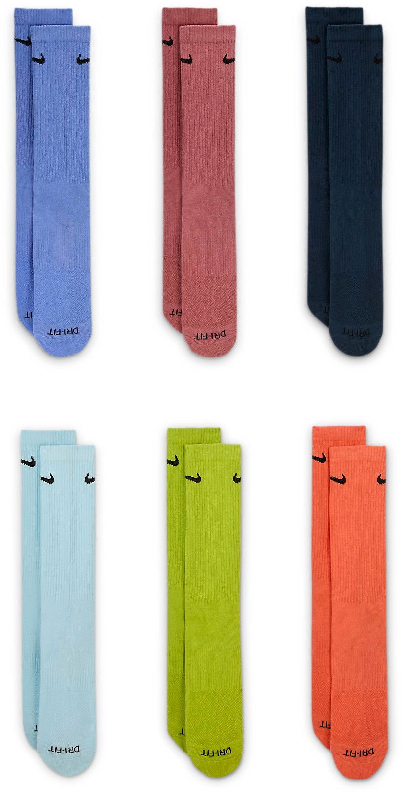 Everyday Plus Cushioned Training Crew Socks 6 Pairs