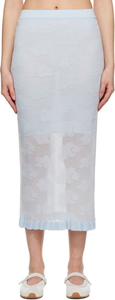 Sukňa Cecilie Bahnsen Cecilie Bahnsen Pegonia Midi Knit Skirt Modrá | 1.25KNI50005 PEGONIA SKIRT, 0