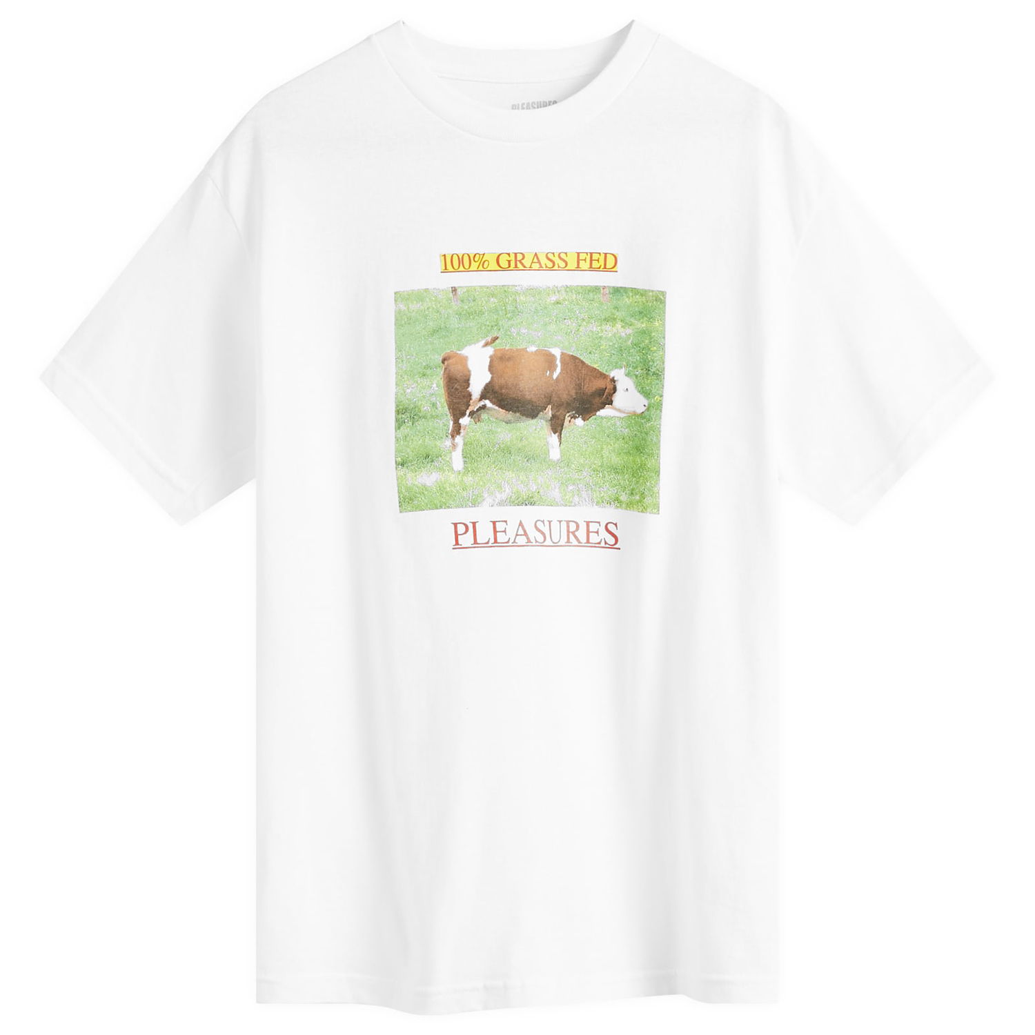 Tričko Pleasures Pleasures Grass Fed Graphic T-Shirt Biela | P24W042-WHITE, 0
