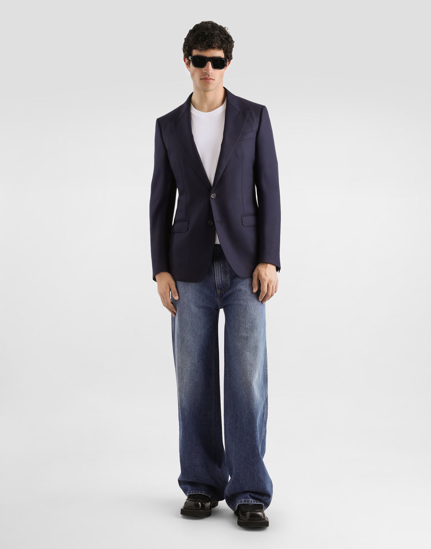 Bunda Dolce & Gabbana Dolce & Gabbana Taormina Single-Breasted Wool Jacket Navy | G2NW0TFU25EB0665, 1