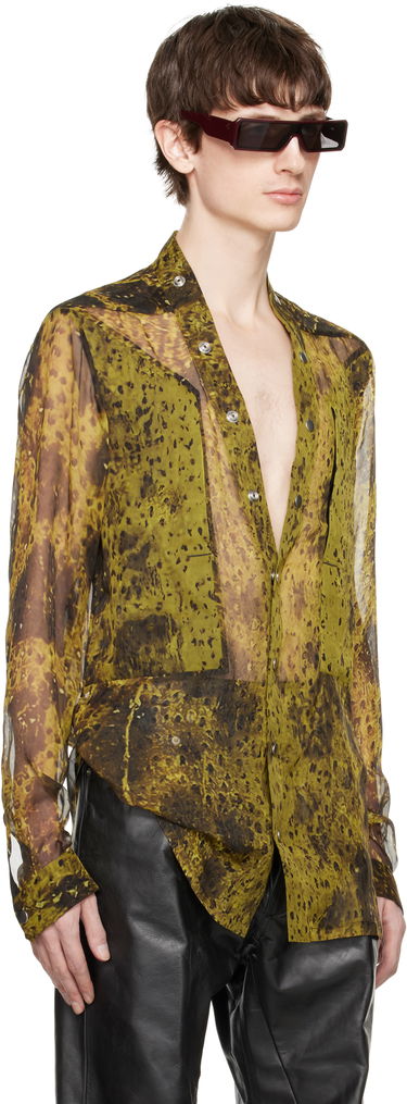 Košeľa Rick Owens Rick Owens Hollywood Larry Fogpocket Shirt Zelené | RU01E5287 SP1, 1