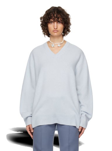 Sveter Acne Studios V-Neck Sweater Modrá | B60217-