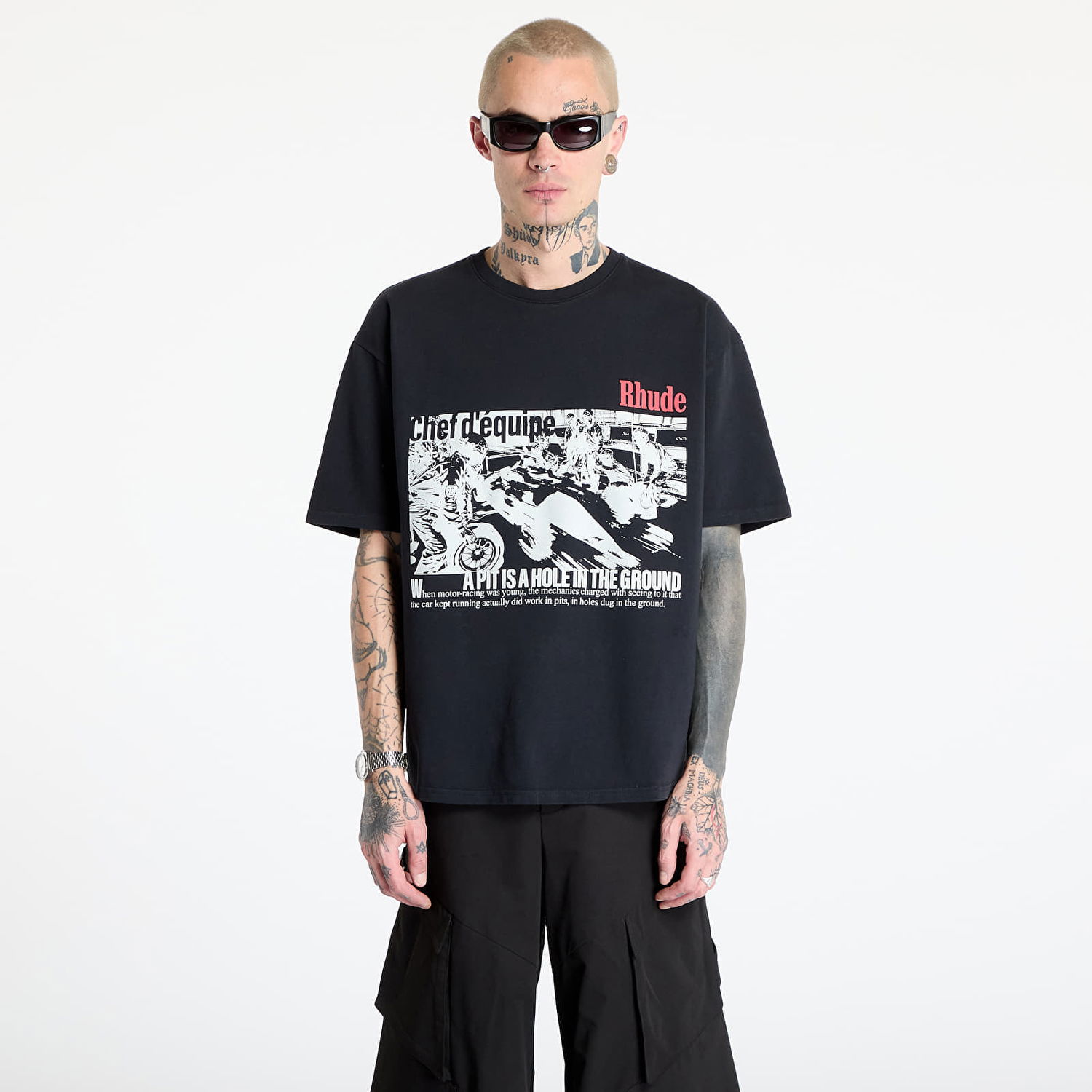 Tričko Rhude Rhude Champions Du Monde Graphic T-Shirt Čierna | RHSS25TT140122306, 0