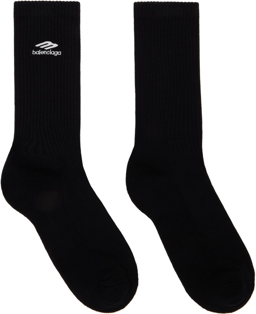 Ponožky Balenciaga 3B Sports Icon Socks Čierna | 767067-4D7B6-1077