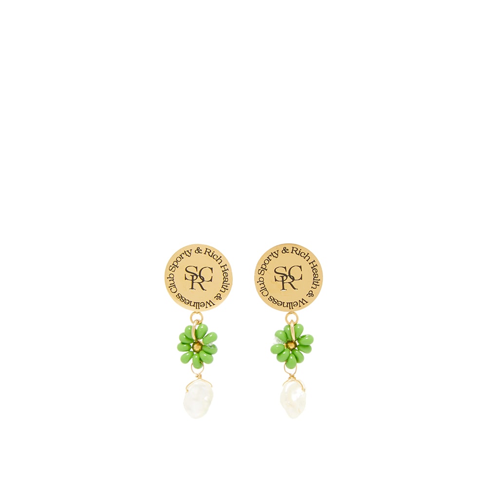 Náušnice Sporty & Rich Flower and Bead Earrings Metalická | AC462-PE, 0