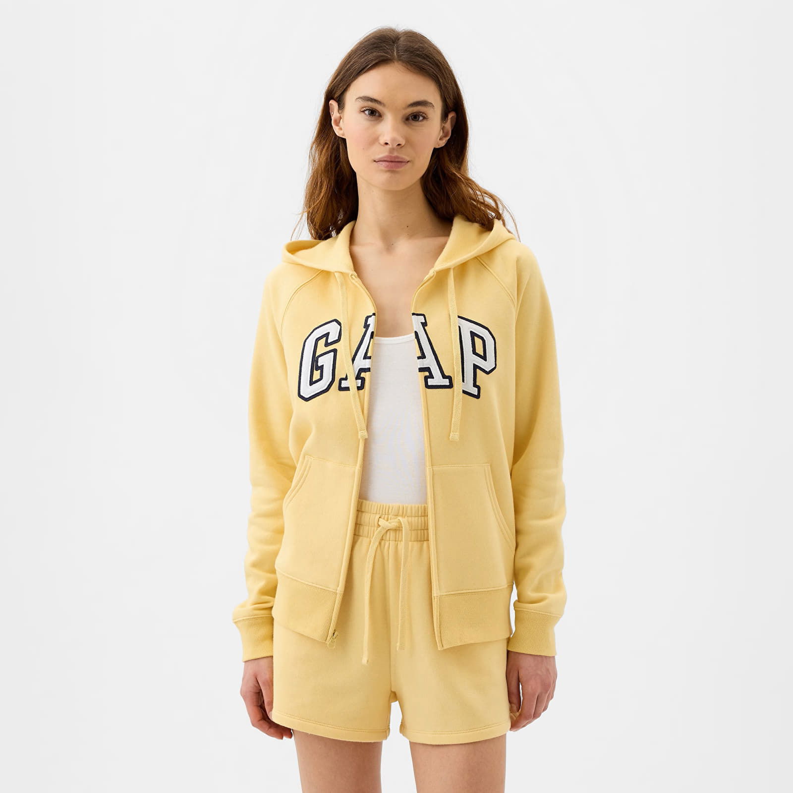 Fullzip Logo Hoodie Havana Yellow