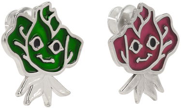 Náušnice Chopova Lowena Silver Smile Rose Earrings Zelené | 6118, 4