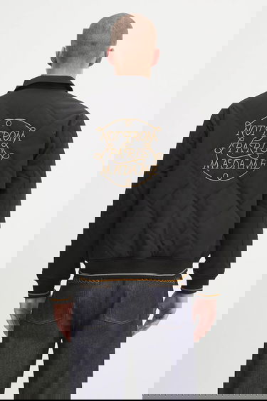 Bunda Drôle de Monsieur Drôle de Monsieur La Veste Slogan Tresses Quilted Jacket Čierna | H.JT236.PL163, 0