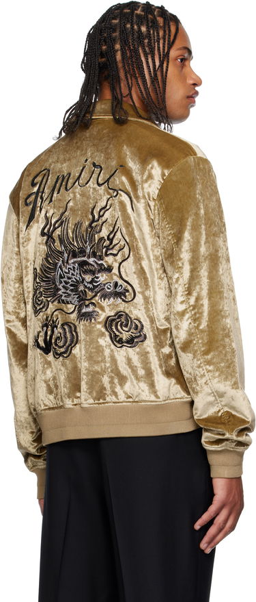 Bunda AMIRI AMIRI Dragon Velvet Jacket Béžová | AMOUBB1054, 2