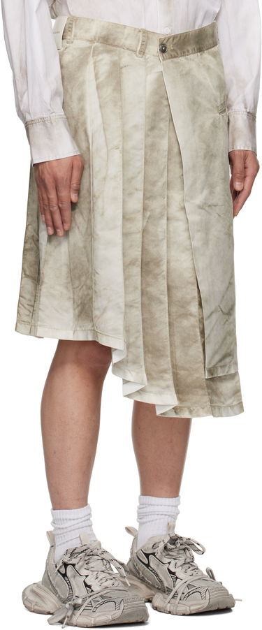 Sukňa Feng Chen Wang Feng Chen Wang Sandwashed Nylon Asymmetrical Skirt Béžová | FUS19SK02, 1