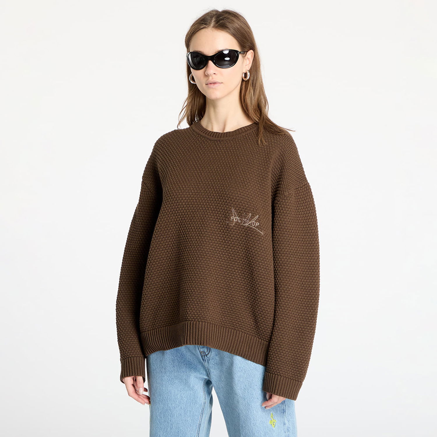 Sveter Footshop FTSHP Everyday Brown Knit Sweater Hnedá | FTSHP_451, 0