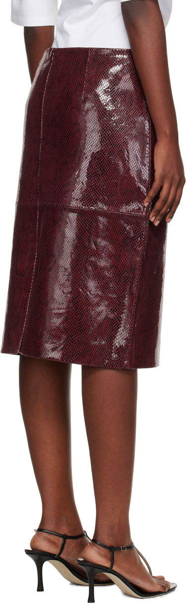 Sukňa Róhe Róhe Snake Leather Midi Skirt Vínová | 416-32-166, 2