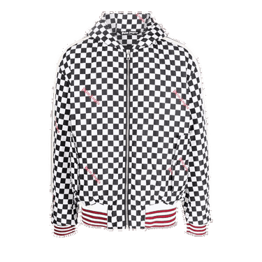 Mikina Palm Angels Damier Puffed Hoodie Jacket Šedá | PMEA225F22FAB0011025, 0
