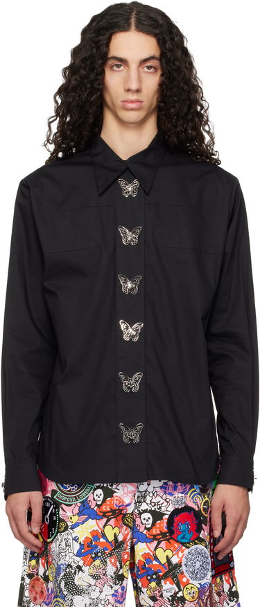 Košeľa Chopova Lowena Chopova Lowena SSENSE Exclusive Metal Butterfly Button-Up Shirt Čierna | 2321E, 0