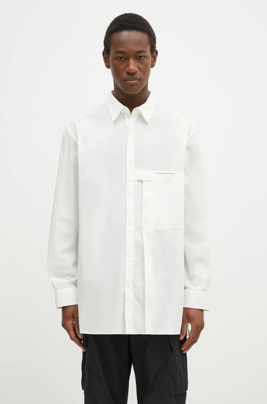 Košeľa Y-3 Y-3 Pleated Pocket Relaxed Fit Shirt Biela | JL6665, 0