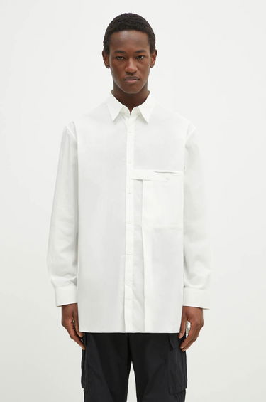Košeľa Y-3 Y-3 Pleated Pocket Relaxed Fit Shirt Biela | JL6665, 0
