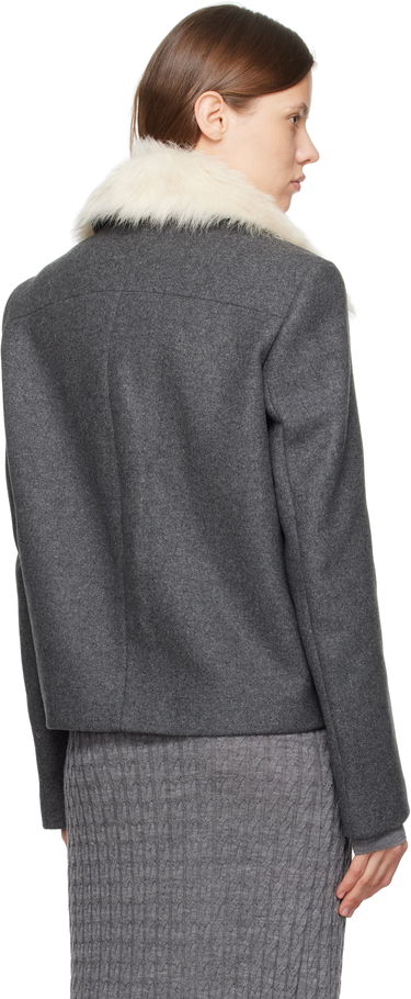 Bunda TOTEME TOTEME Shearling Collar Jacket Šedá | 251-WRO0164-FB0005, 2