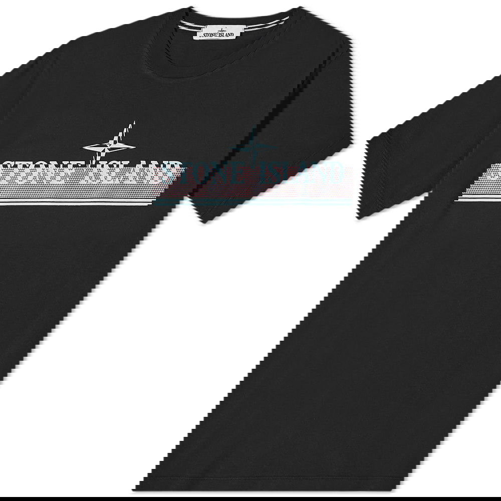 Tričko Stone Island Tricromia Print Tee Čierna | 76152NS92-V0029, 0