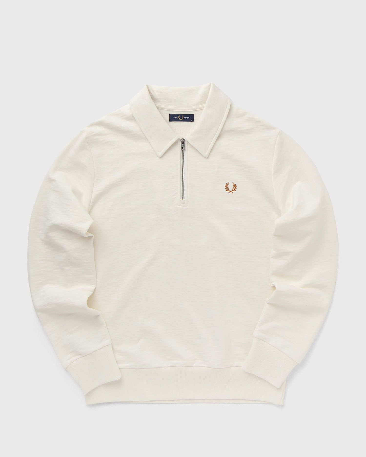 Mikina Fred Perry Zip Neck Collar Sweatshirt Béžová | M6639-560, 0
