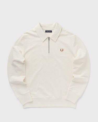 Mikina Fred Perry Zip Neck Collar Sweatshirt Béžová | M6639-560, 0