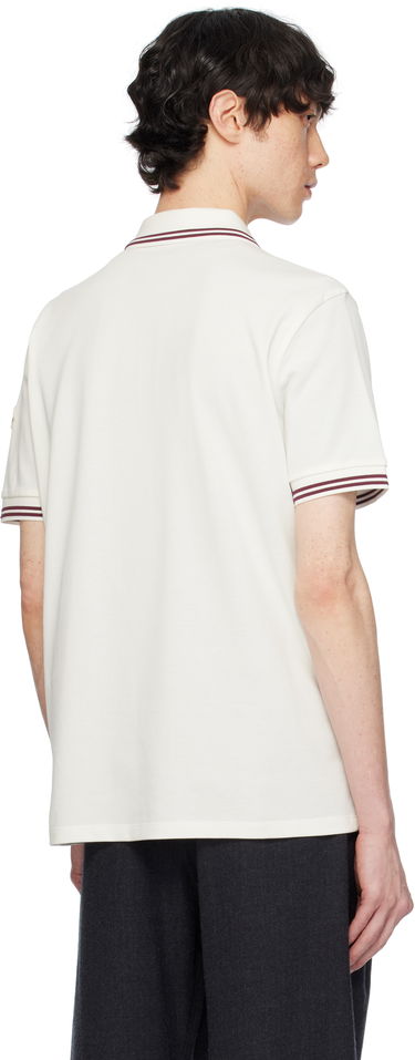 Polo tričko Moncler Moncler Cotton Piquet Polo with Striped Trim Biela | K10918A0000789A16, 2