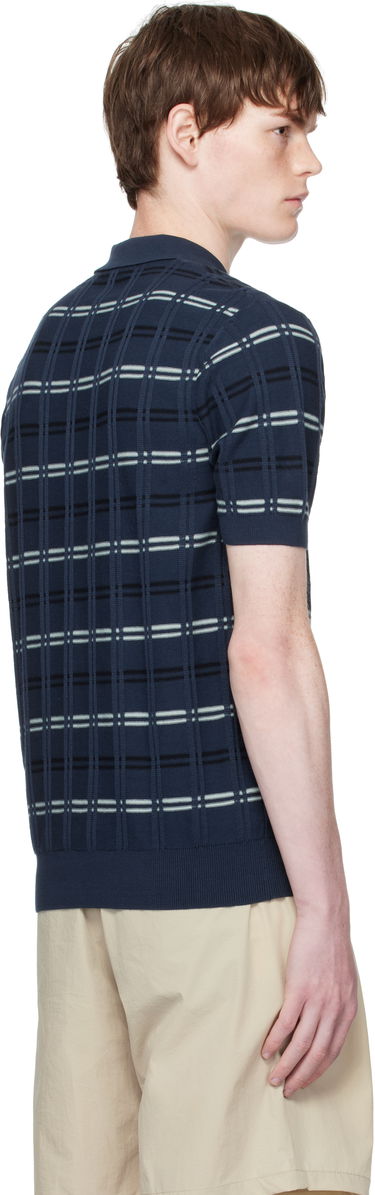 Polo tričko Fred Perry Fred Perry Striped Rib Knitted Polo Modrá | K9751, 2