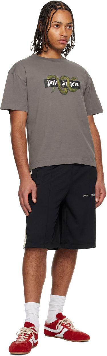 Tričko Palm Angels Snake Box Logo Regular T-shirt Šedá | PMAA109F25JER0080755, 3