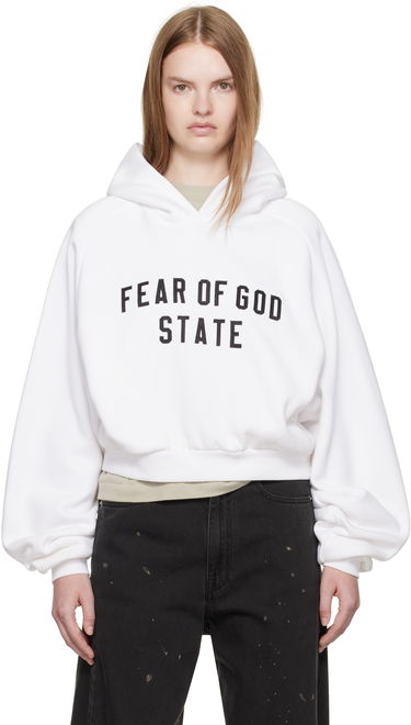 Mikina Fear of God ESSENTIALS Fleece Raglan Hoodie Biela | 192SP257824FW, 0