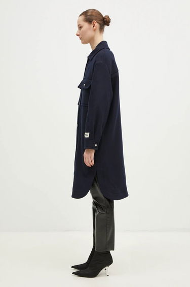 Bunda MAISON KITSUNÉ Maison Kitsune Workwear Wool Shirt Jacket Modrá | NW02211WM0026, 1